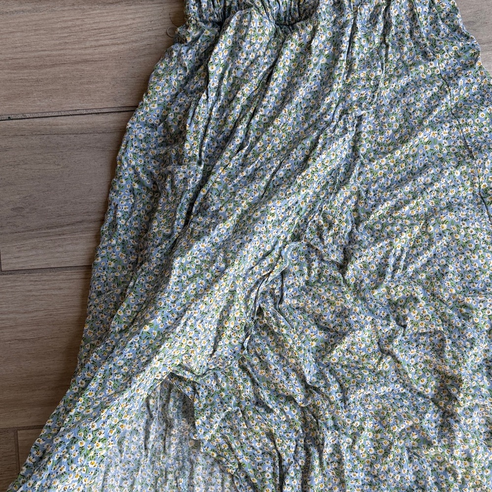 Petal & Pup Green Blue High-Low Dress - Picture 4 of 5